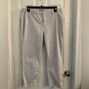 Chico's Light Gray Patterned Women’s pants. Size 14W $10
